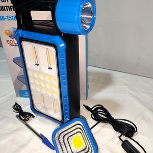 Foco LED Recargable Solar y Corriente con Panel Multifunción, Linterna y Foco Independiente - imagen 3