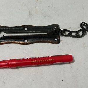 Pasador de Puerta de Bronce con Cadena - imagen 4