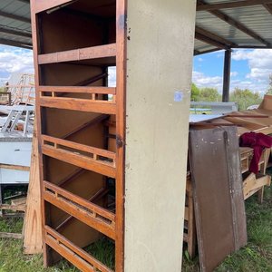 Exhibidor de Panificados Antiguo de Madera y Hierro - imagen 2