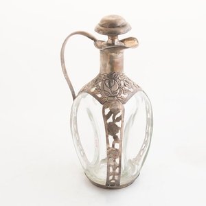Botellón de Vidrio con Montura Metálica y Tapón - 24cm - imagen 2