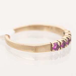 Anillo Oro 18k con 5 Piedras Color Violeta - imagen 2