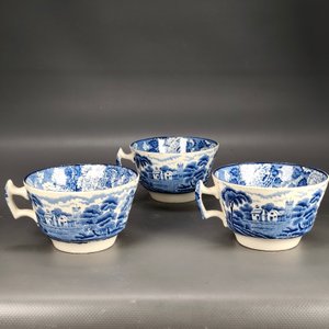 Tres Tazas de Loza Inglesa "English Scenery" Enoch Woods Wood & Sons - imagen 2