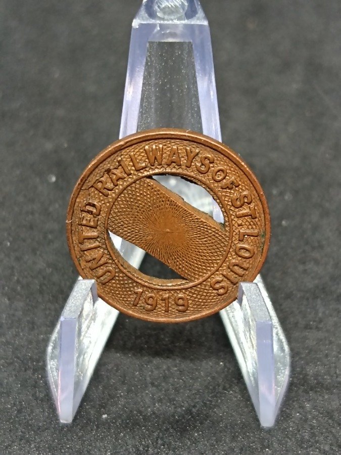 Ficha de Transporte United Railways of St. Louis 1919 Bronce