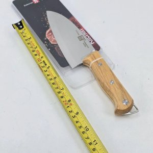 Cuchilla de Cocina Profesional en Acero Inoxidable con Mango de Madera - imagen 3