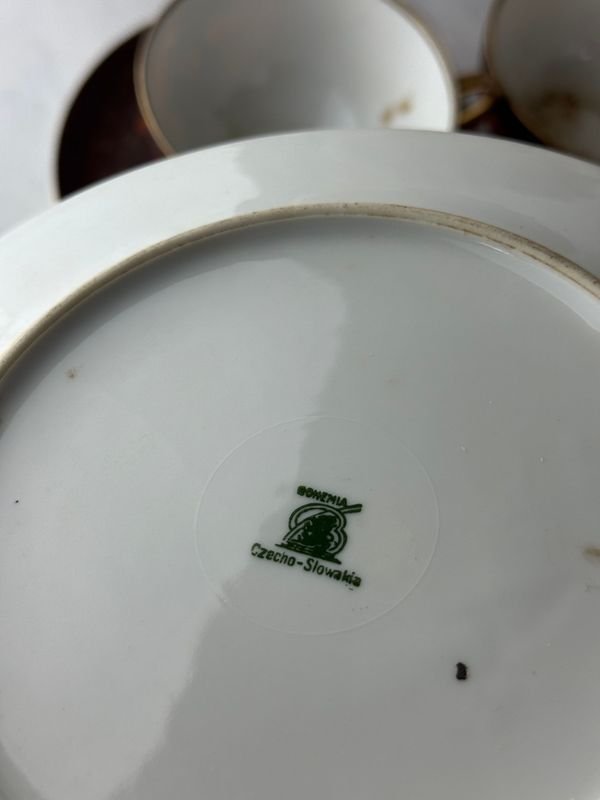 Servicio de té y postre en porcelana checoslovaca - imagen 11
