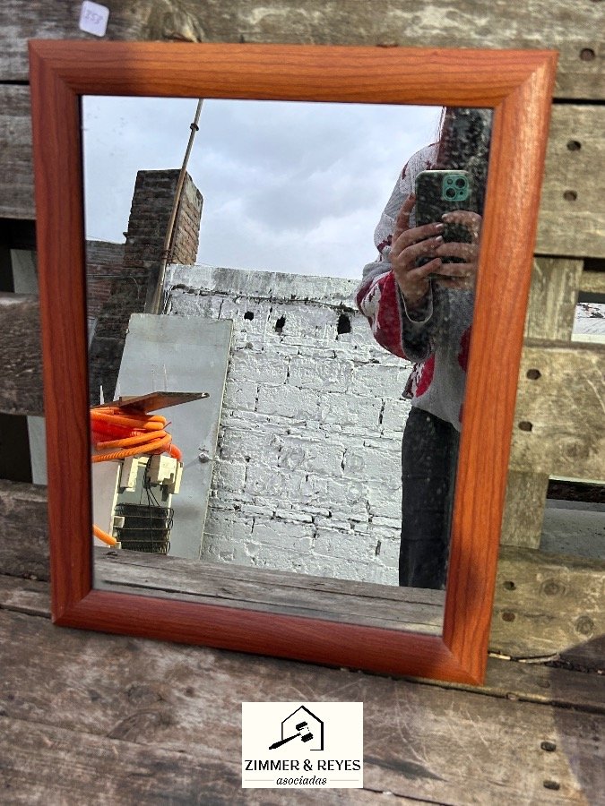 Espejo con Marco de Madera Rectangular