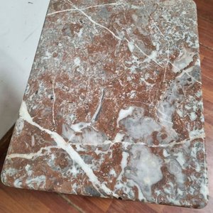 Mesa Auxiliar Antigua Estilo Clásico con Tapa de Mármol y Cajón - imagen 4