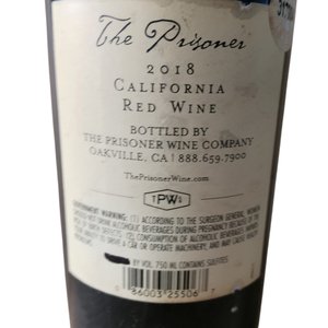 Vino Tinto The Prisoner California Red Wine 750ml 2018 - imagen 3