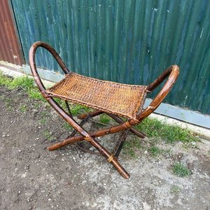 Sillón Plegable de Mimbre Estilo Colonial - imagen 3