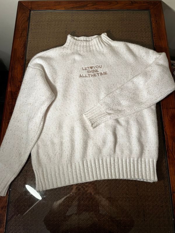 Blusón Blanco Cuello Polera Talle G
