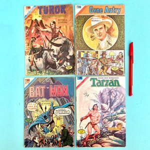 Lote anterior: Lote de 4 Cómics Clásicos de Editorial Novaro: Turok, Gene Autry, Bat-Man y Tarzán (Años 70)