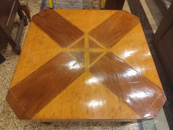 MESA RATONA CUADRADA, TAPA ENCHAPADA - imagen 3