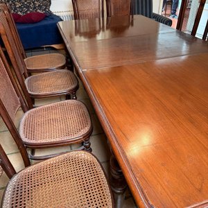 Juego de Comedor de Madera con 12 Sillas Estampilladas - imagen 13