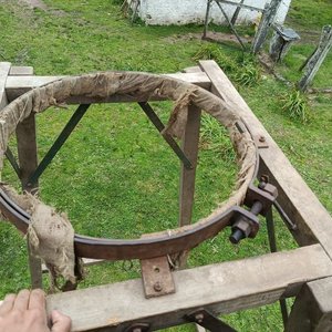 Aro de Embolsar Lana Estructura de Madera - imagen 6