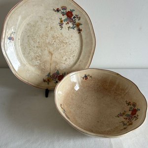 Fuente y Ensaladera de Loza Italiana Sellada - imagen 2