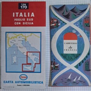 Lote siguiente: Mapas de Carreteras de Italia (ESSO) y Francia