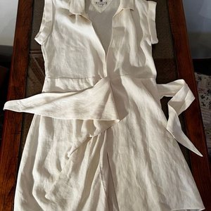 Vestido Cruzado Blanco Tommy Hilfiger Talle EUR 34 - imagen 1
