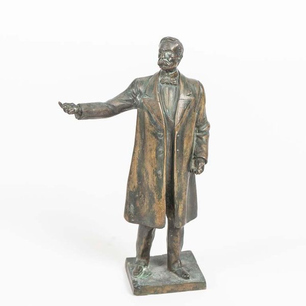 Escultura de Bronce "Carlos Perigrini" Firmada Zapierri 1905 - imagen 1