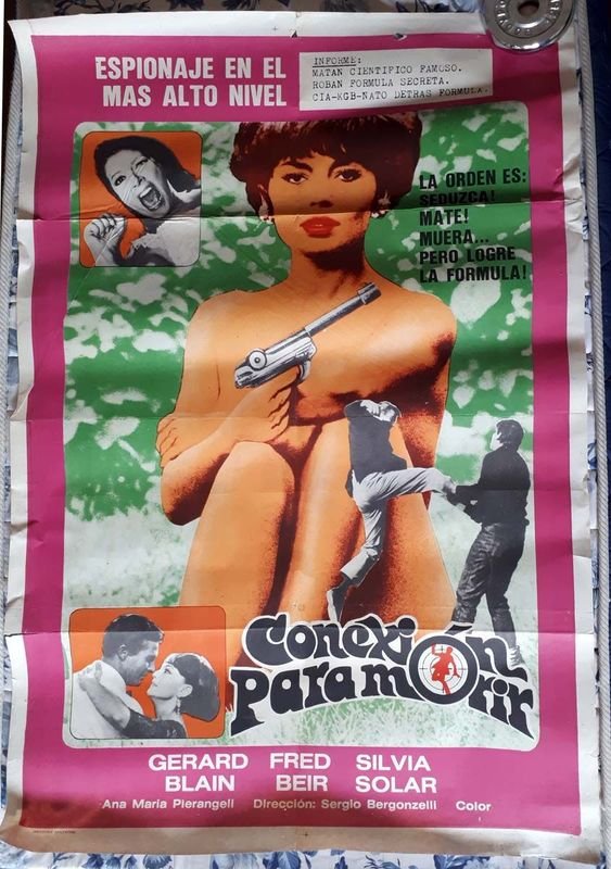 Poster Original "Conexión para Morir" (1966) - Gerard Blain, Anna Maria Pierangeli