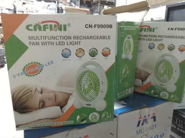 Ventilador Multifunción Recargable Cafini CN-F9909B 5 Pulgadas