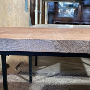 Mesa Ratona Rústica Hierro y Madera Pino Colorado - imagen 2