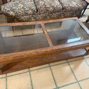 Mesa Ratona Moderna de Madera con Tapa de Vidrio - imagen 2