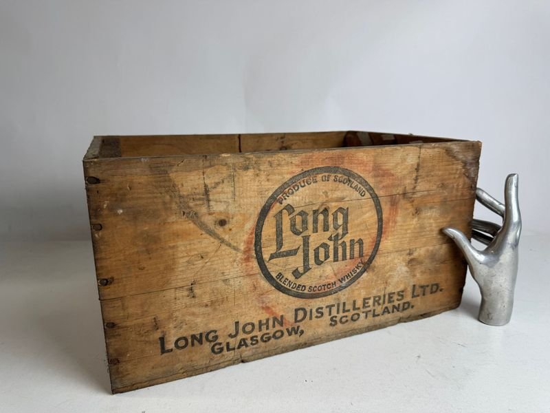 Antiguo cajón de Long Jhon con propaganda - imagen 1