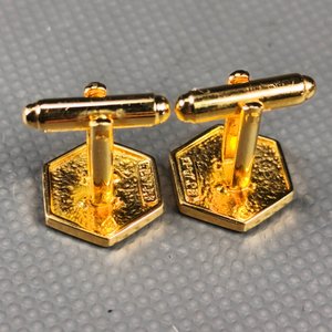 Par de Gemelos Dorados con Barco y Rosario de Vidrio y Bronce - imagen 8