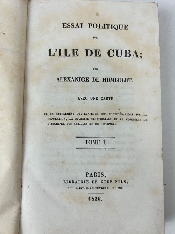 Cuatro tomos antiguos de Ensayo político sobre la isla de Cuba - imagen 2
