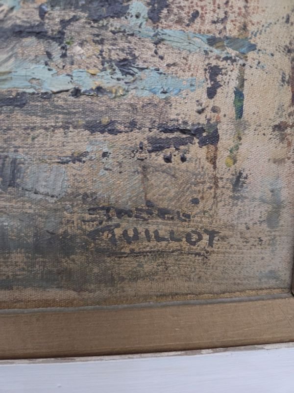 Pintura francesa antigua firmada - imagen 3