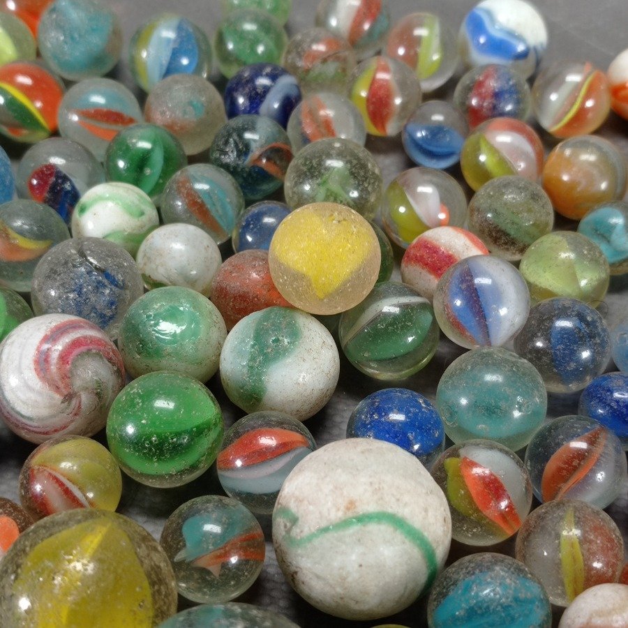 Colección de bolitas de vidrio y mármol variadas - imagen 4