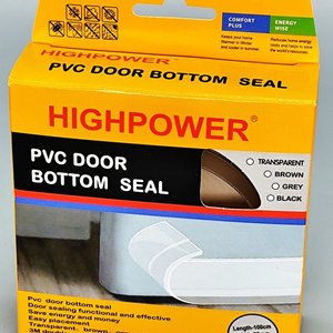 Burlete para Puerta HIGHPOWER PVC Transparente 1 Metro - imagen 1