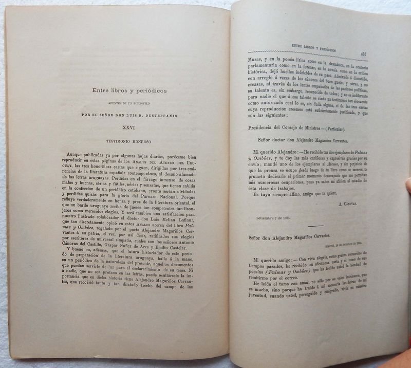 Revista Anales Del Ateneo Del Uruguay, Publicación Mensual de 1885 - imagen 7