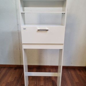 Escritorio Vertical Blanco con Repisa y Tapa Abatible - imagen 1