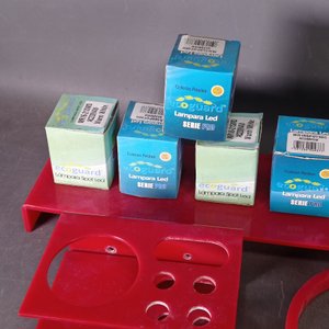 Accesorios de Baño Rojos en Acrílico y 8 Lamparitas LED EcoGuard - imagen 6