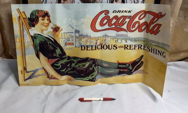 Afiche Vintage Coca-Cola de la Década de 1960
