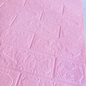 45 Placas Decorativas Adhesivas Estilo Ladrillo Rosado 70x77 cm - imagen 2