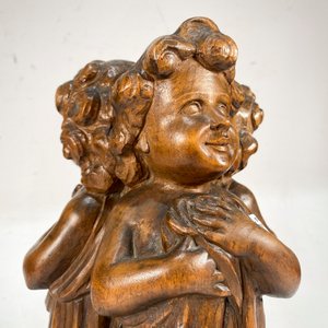 Talla de Madera "Querubines" - Figura Decorativa de 40 cm - imagen 2