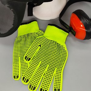 Kit de Paisajista: Casco Rojo con Protección Facial, Protector Auditivo y Guantes - imagen 5