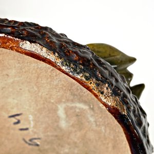 Tintero de Gres Esmaltado con Ranas Decorativas - imagen 5