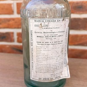 Botella Antigua de Vinagre G.A. Gamberoni SA, 1 Litro - imagen 3