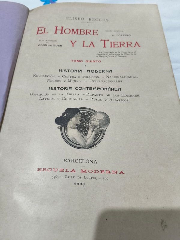Enciclopedia El Hombre Y La Tierra, Tomo V, Edición de 1908 - imagen 6