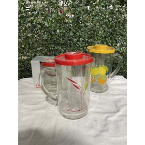 Jarra de Vidrio con Tapa Roja y Hielera - imagen 2