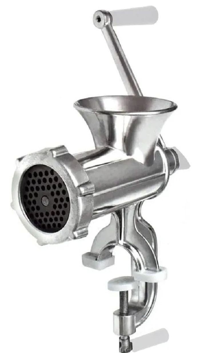 Picadora de Carne Manual SASTAR N°10 de Aluminio, Nueva en Caja