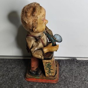 Juguete Antiguo de Lata "Charley Weaver Bartender" a Pilas - imagen 2