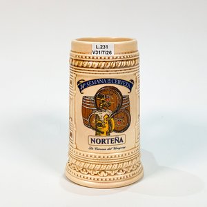 Jarra Cervecera de Loza Beige "Semana de la Cerveza Norteña" 1999 - imagen 2