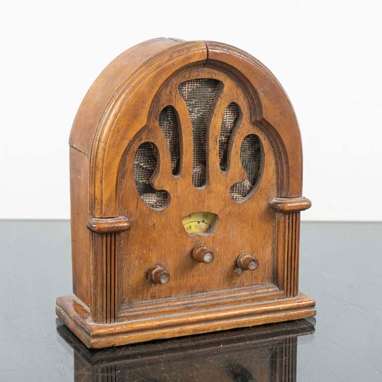 Radio Vintage en Caja de Madera - Medidas 15x7x18cm - imagen 1