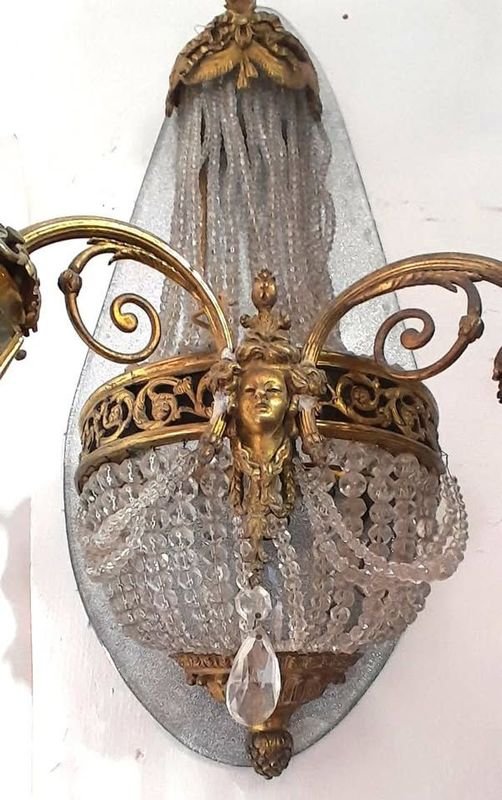 Antiguo Aplique de Pared con Diseño Imperio - imagen 2