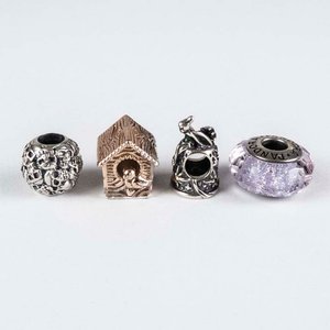 4 Pasadores de Plata con Piedras y Diseños Variados - imagen 1