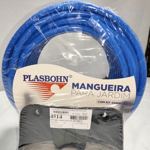 Manguera de Jardín Azul Plasbohn de 20 Metros con Soporte y Punteros - imagen 2